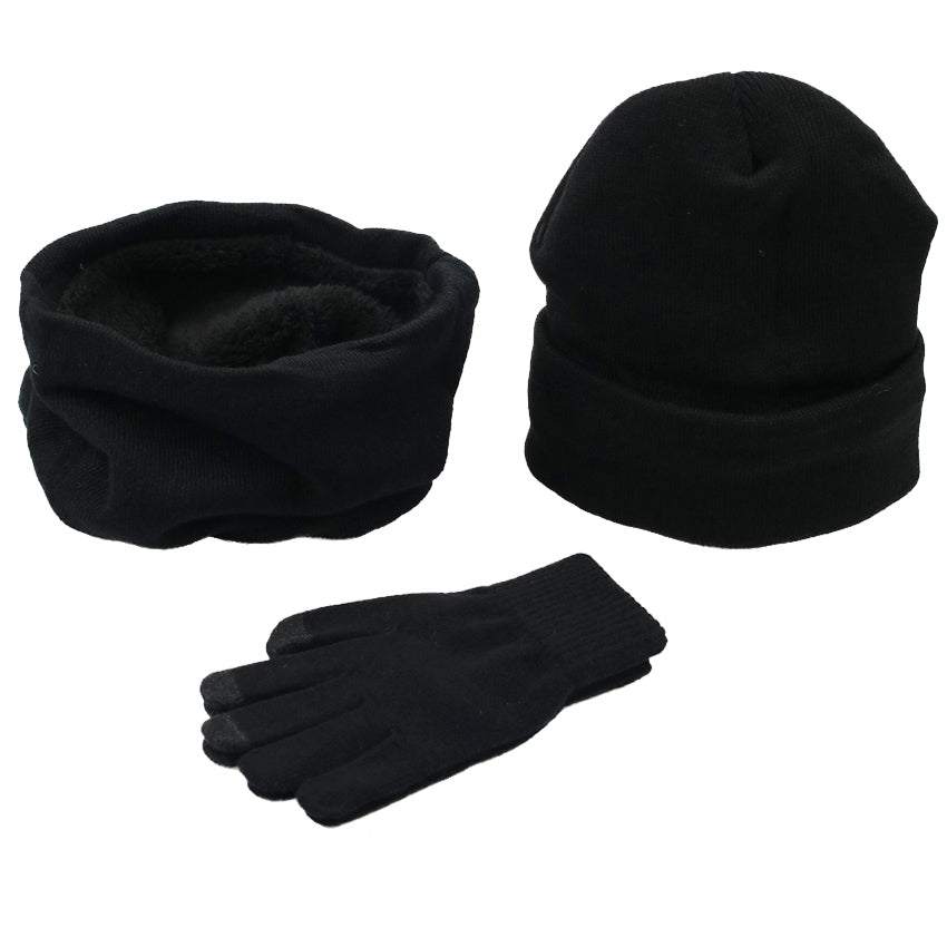 Winter men&#39;s hats, scarves, gloves, suits, fashion knitting and velvet hats, scarves, kits, men&#39;s 3 pieces/sets