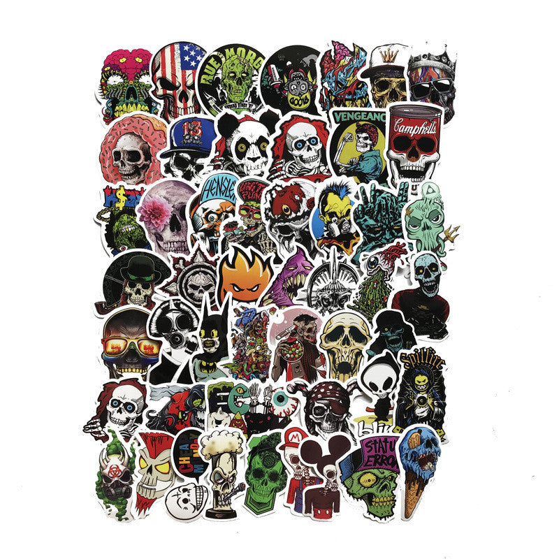 Skull Head Vinyl Waterproof Car Sticker