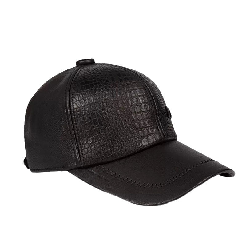 Autumn And Winter Casual Men&#39;s Leather Hat