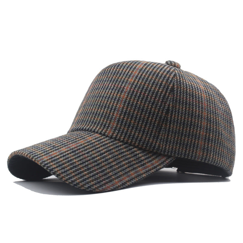 Cotton Men&#39;s And Women&#39;s Fashion Color Check Baseball Cap