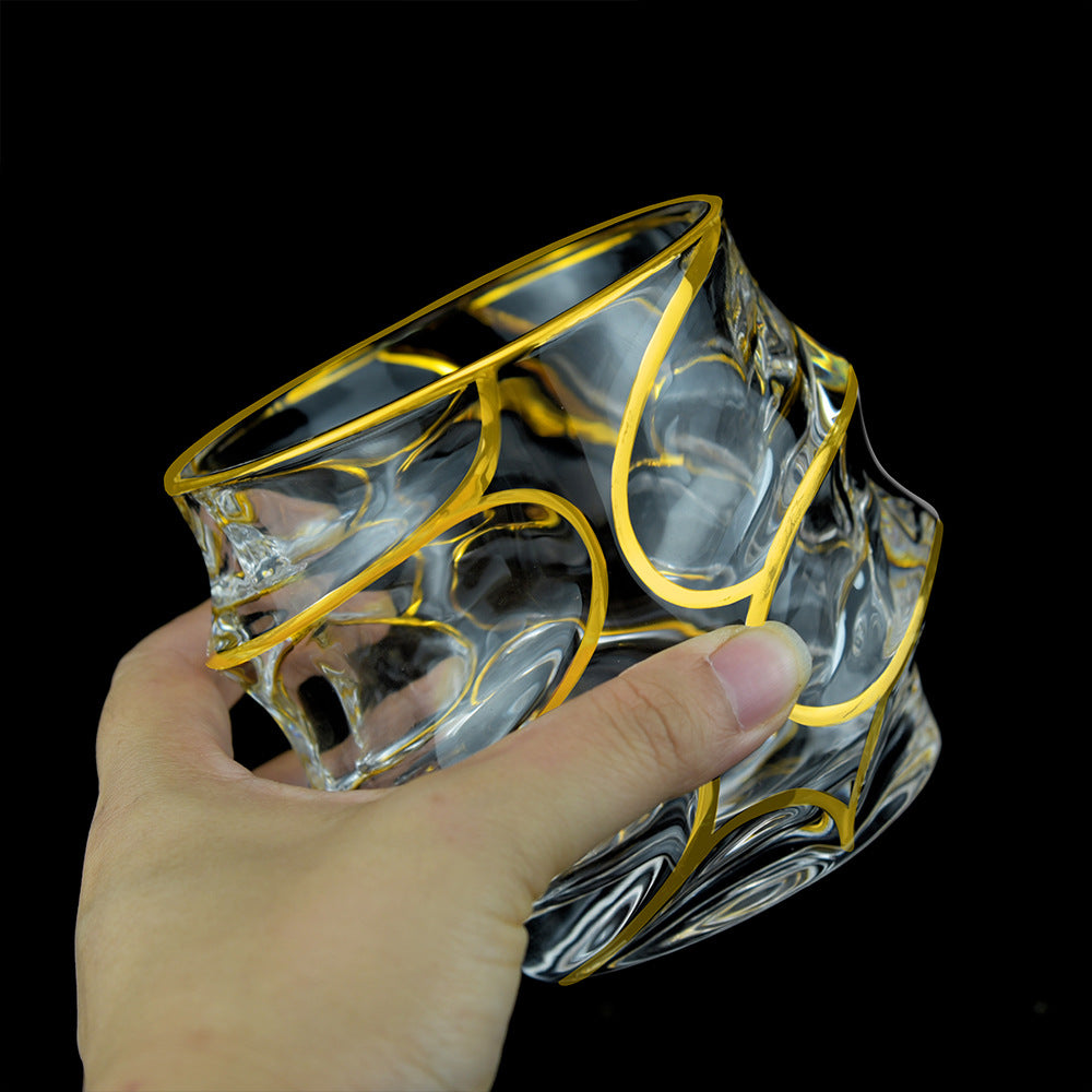 European-style Classical Household Beer Mug Foreign Wine Glass Irregular Thickened Wine Glass