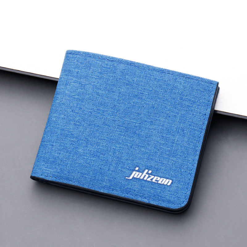 Men&#39;s Short Canvas Multi Clip Horizontal Denim Leather Clip