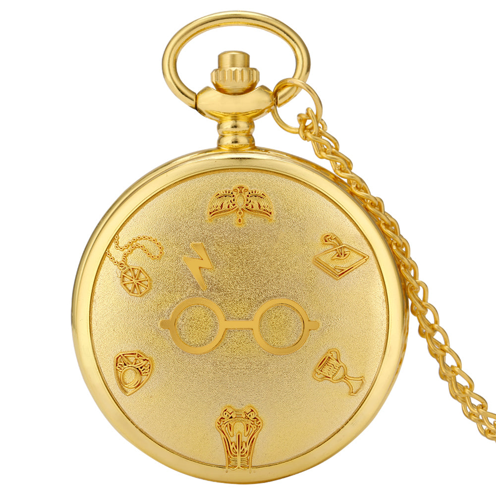 Special Lightning Glasses Quartz Large Pocket Watch