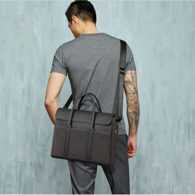 Men&#39;s Briefcase Cowhide Computer Messenger Business Bag