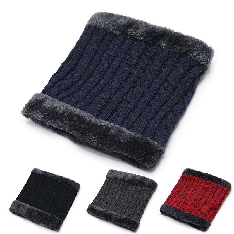 Men&#39;s Fashion Knitted Padded Warm Scarf