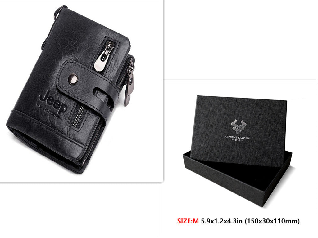 Leather men&#39;s wallet coin purse