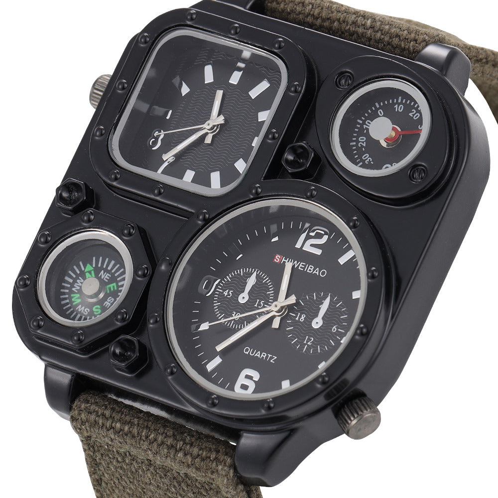 Men&#39;s Military Watch Multi-time Zone Personalized Dial