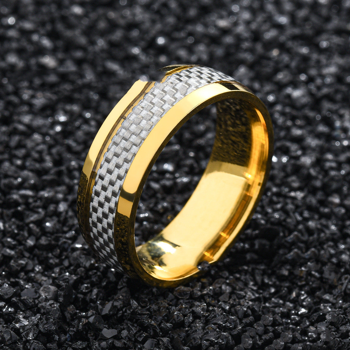 Men&#39;s Fashion Carbon Fiber Ring
