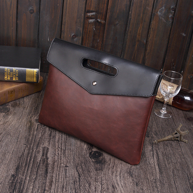 Men&#39;s Horseskin Trend Clutch File Bag