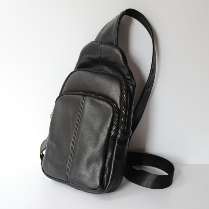 Men&#39;s Sports Cross-body Bag Top Layer Cowhide Business Backpack