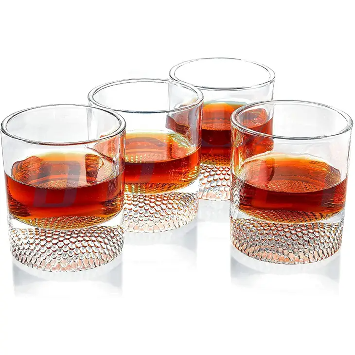 Golf Ball Whiskey Glasses Set of 4 - 8oz By the Wine Savant