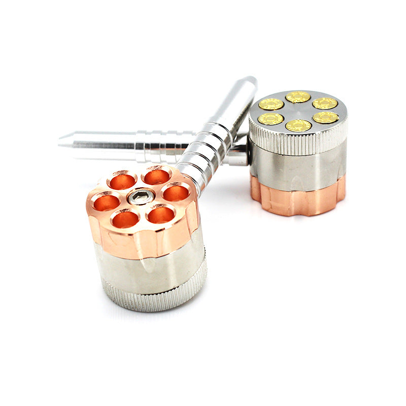 Metal bullet with smoke grinder