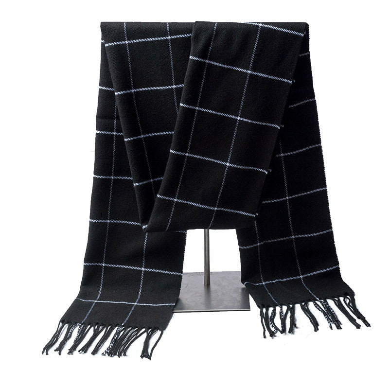 Men&#39;s Fashion Simple Thickened Imitation Cashmere Scarf