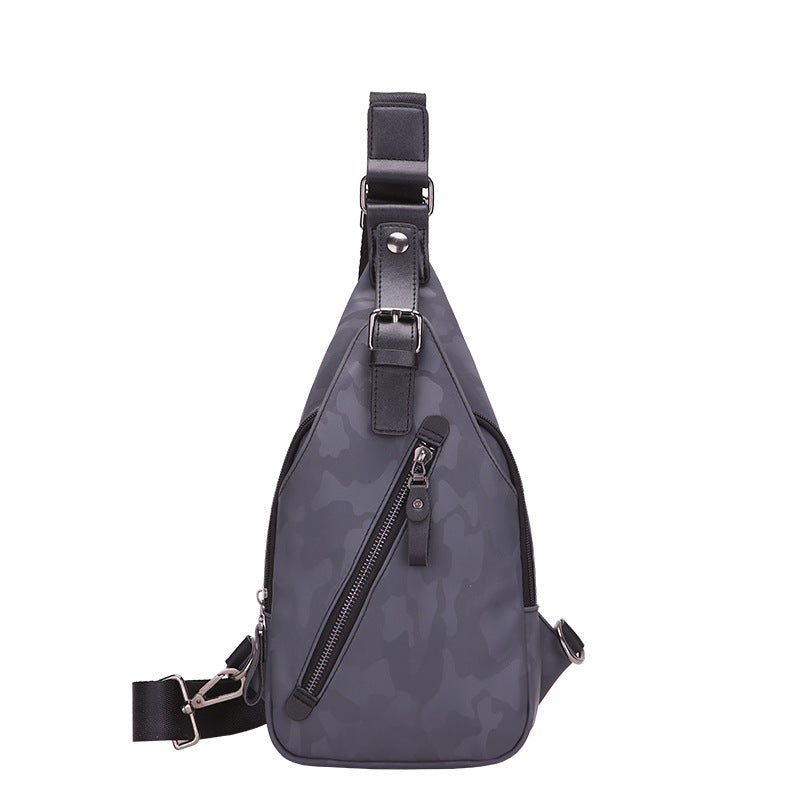 Camouflage waterproof Mens single shoulder bag Korean male Bag Satchel tide back chest chest pack wrapping motion explosion