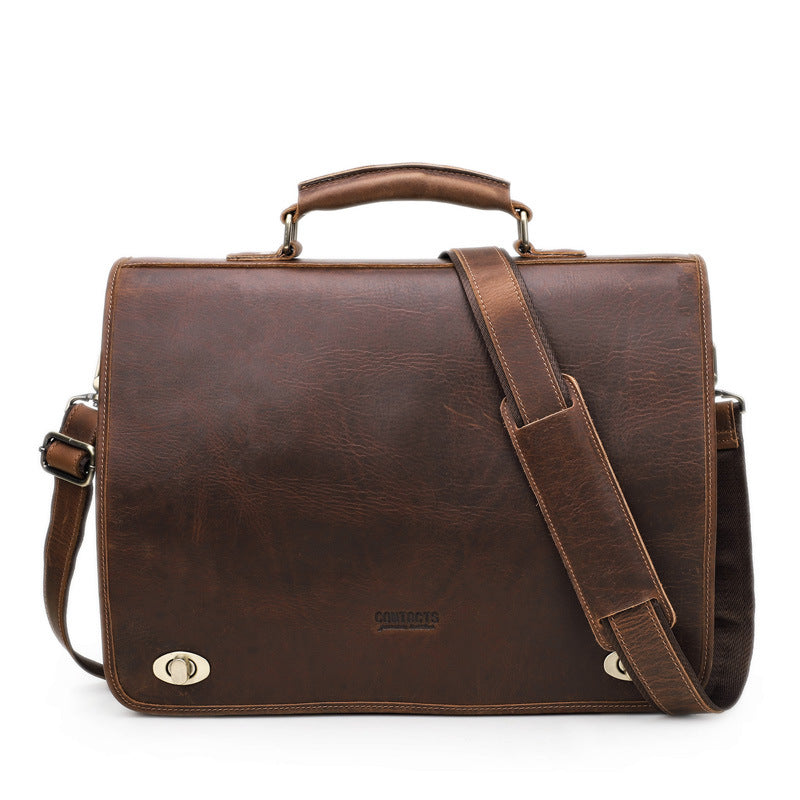Fashion Personality Leather Men&#39;s Business Briefcase