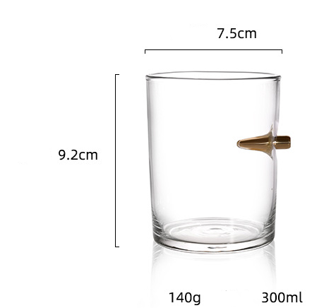 Elegant Gun Modeling Glass Wine Container Glass Wine Set Craft Wine Bottle