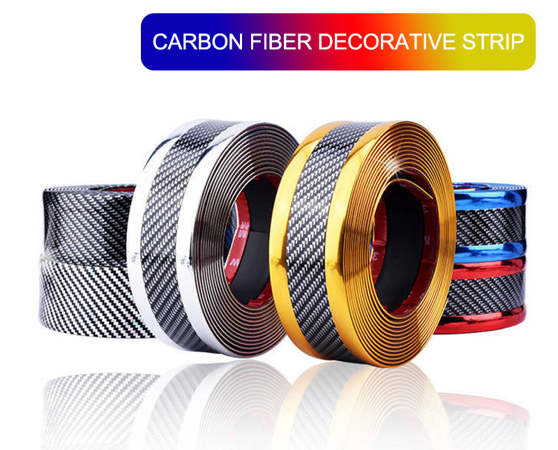 5D Carbon Fiber Car Bumper Protection Bar Threshold Sticker