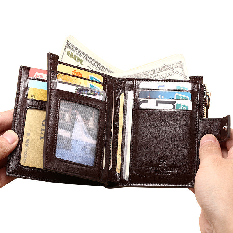 Men&#39;s leather wallet wallet card holder