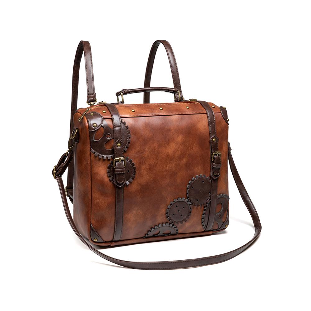 Medieval Retro Style Large-Capacity Contrast Color Bag