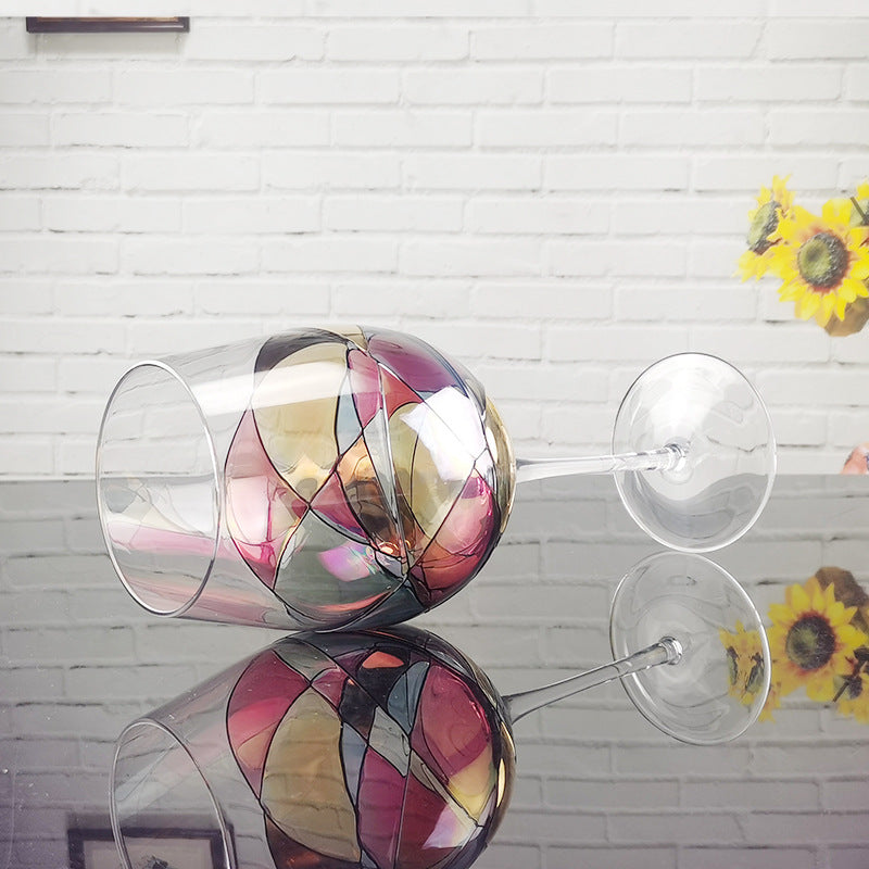 Crystal Glass Color Red Wine Glass Household Goblet