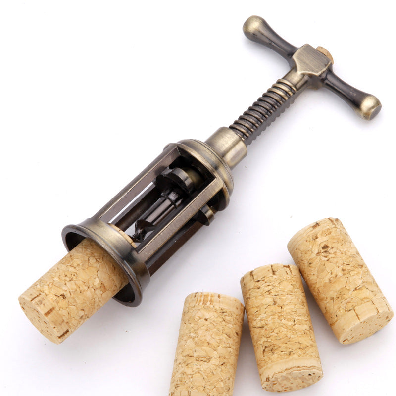 Vintage zinc alloy wine corkscrew