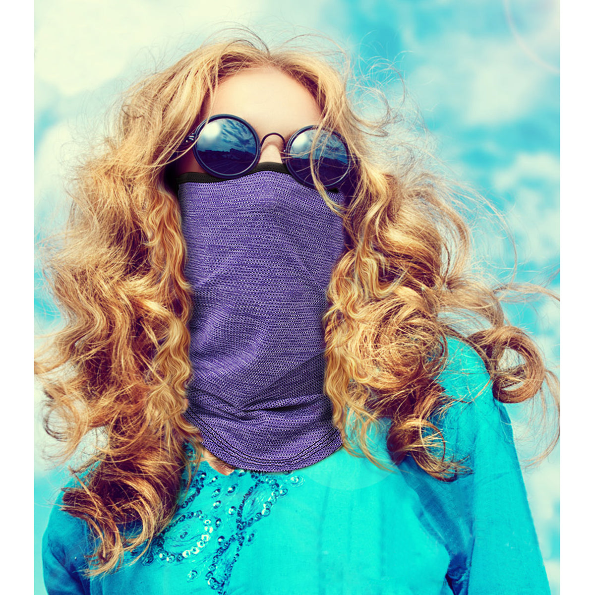 Ice Mesh Eyelet Ear Mask For Outdoor Cycling