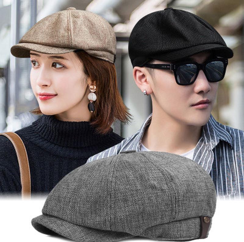 Men&#39;s Plus Size British Big Head Octagonal Hat