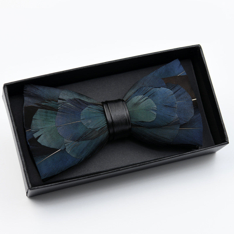 Feather bow tie gift box