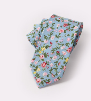 Floral Tie Cotton Printing Men&#39;s Wedding Tie