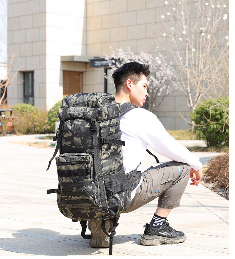 Men&#39;s Large Capacity 70L Oxford Cloth Luggage Shiralee Outdoor Travel Backpack