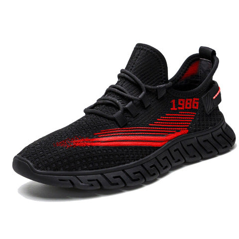 Flying Woven Breathable Running Men&#39;s Sports Shoes