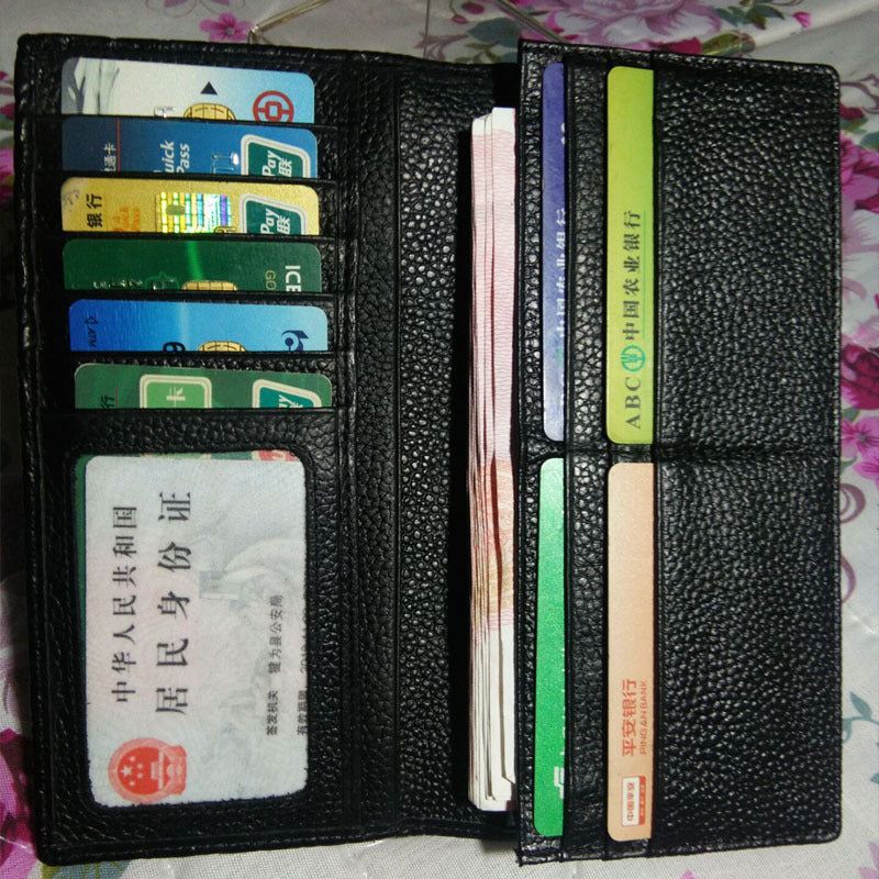 Crocodile Leather Wallet Cowhide Men&#39;s Multi Card Long Style