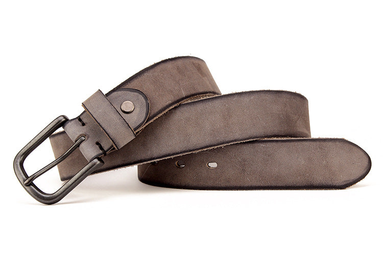 Men&#39;s leather pin buckle belt