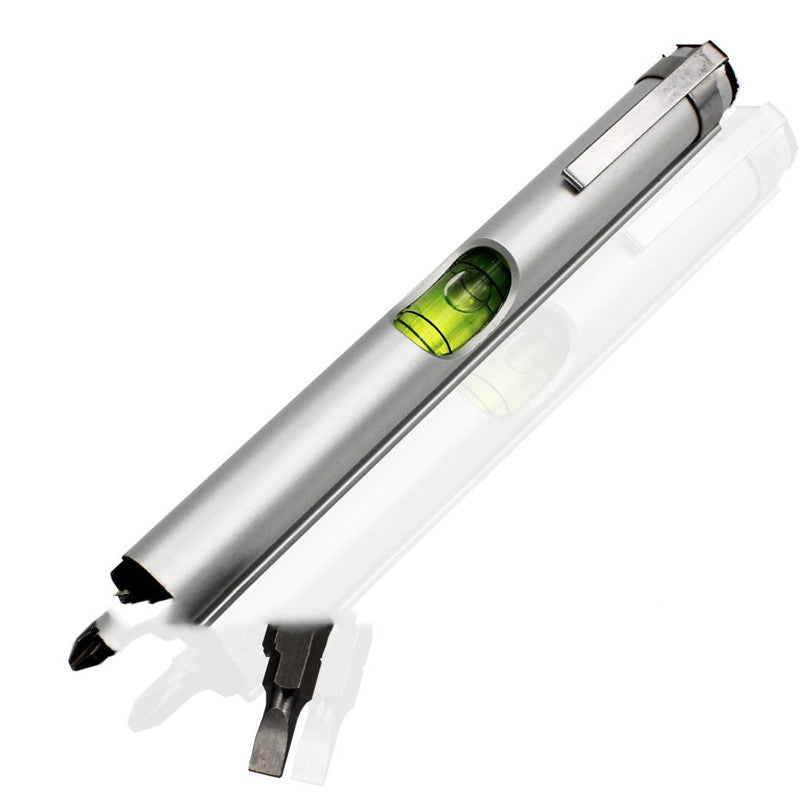 Pen-shaped Pen-type Spirit Level With Magnetic Screwdriver