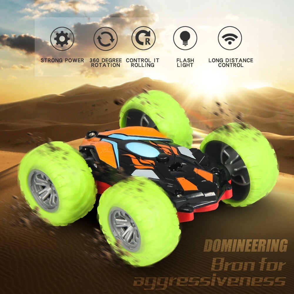 Double Sided 3D Flip Remote Control Car 2.4G 4CH Stunt RC Car Robot RC Car Toy Drift-Buggy Crawler Machine Radio Controlled Car