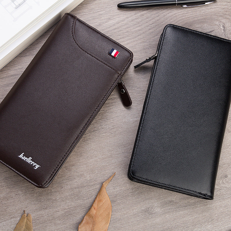 Long leather wallet
