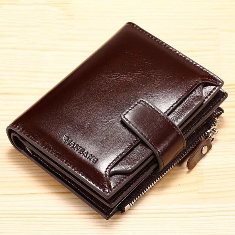 Men&#39;s leather wallet wallet card holder