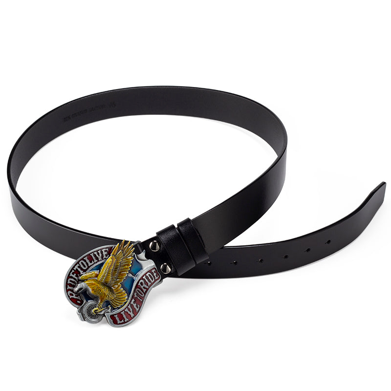 Men&#39;s Casual Leather Belt Big Head Performance