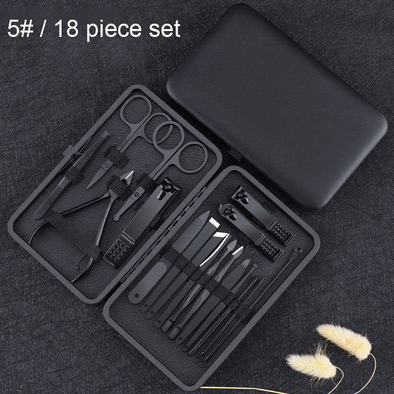 Black Stainless Steel Nail Clipper Tool Set