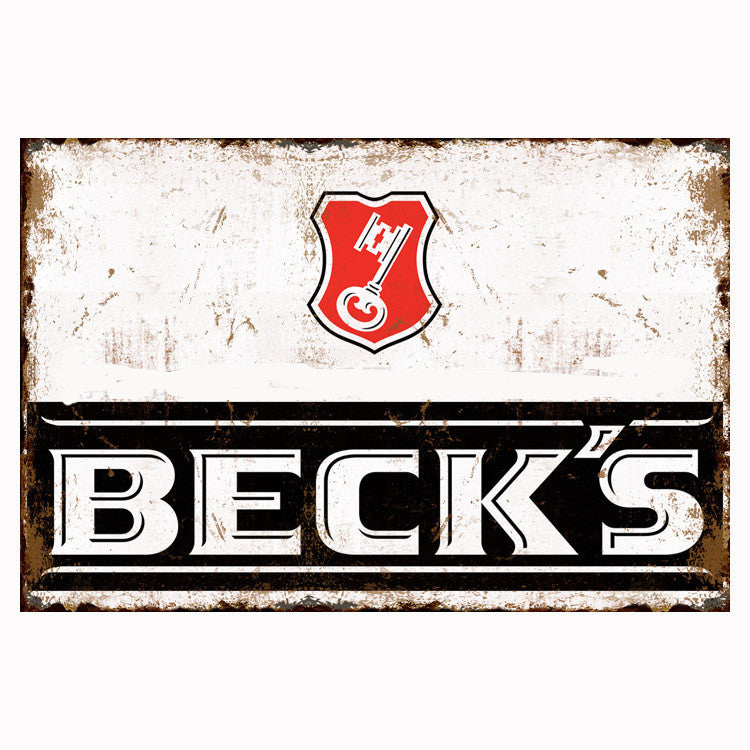 Retro Tin Painting Cocktail Bar Restaurant Shop Home Decoration