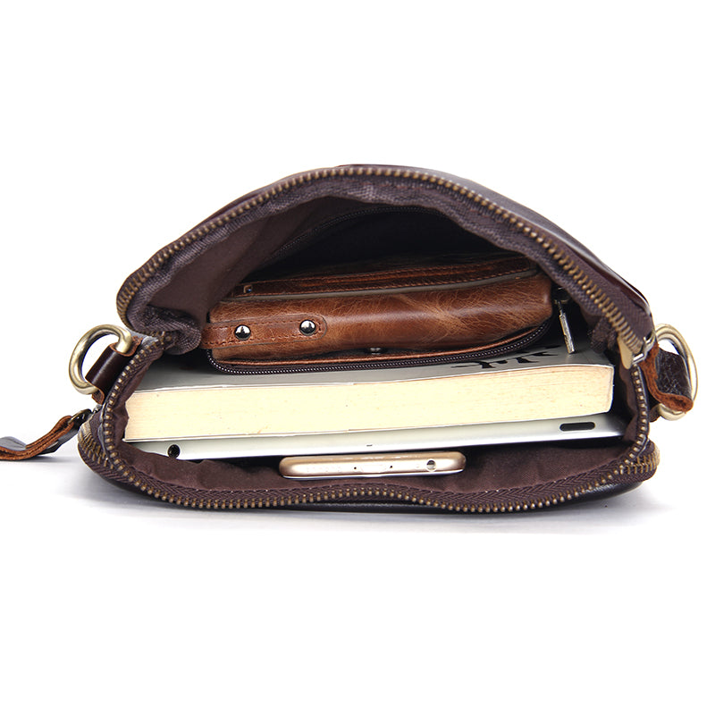 Men&#39;s leather shoulder messenger bag