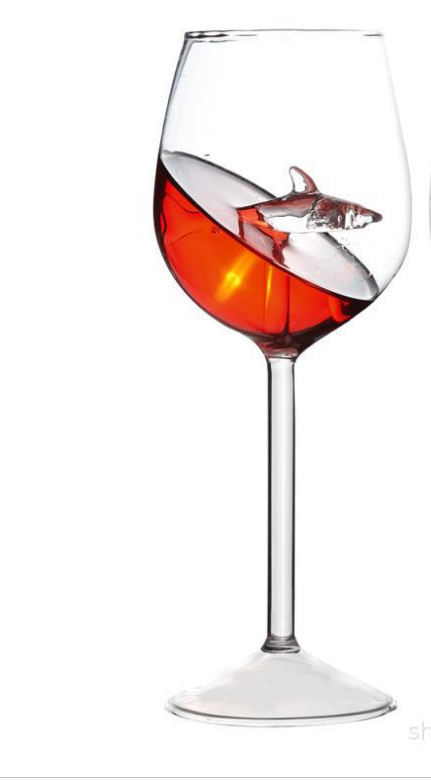 Sea Horse Starfish Dolphin Red Wine Glass Cup