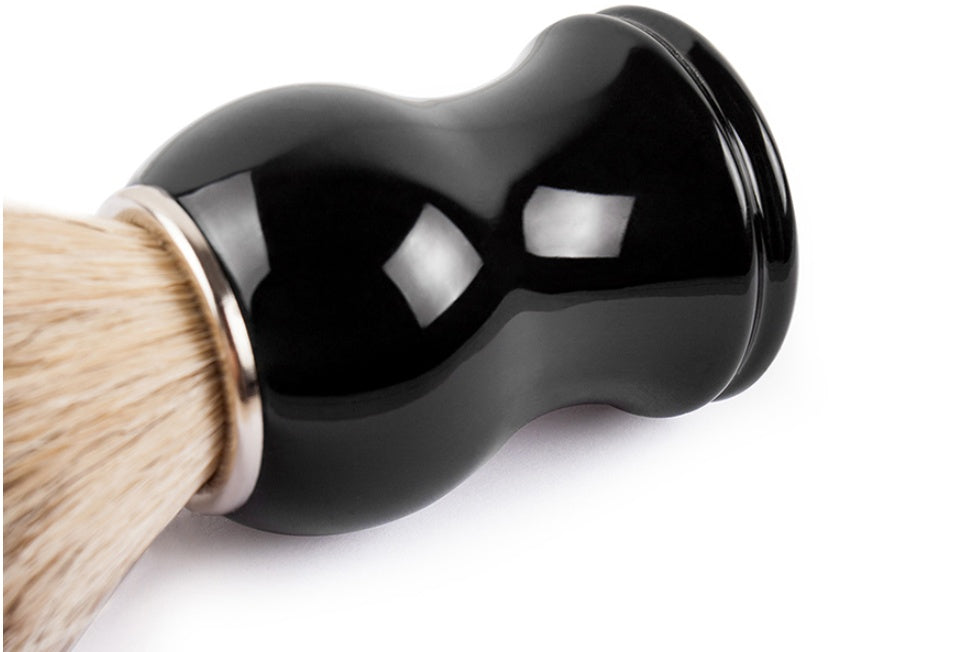 Black men&#39;s shaving foam brush