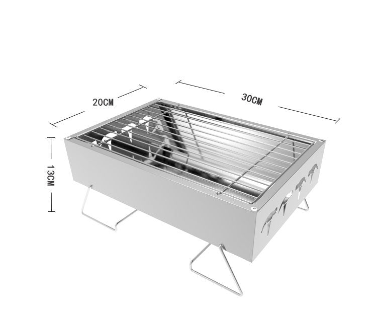Mini Household Charcoal Barbecue Grill Outdoor Folding Portable