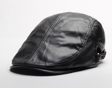 new duck tongue hat wholesale Korean tide duck tongue of men and women PU beret hat factory direct