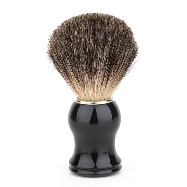 Black men&#39;s shaving foam brush