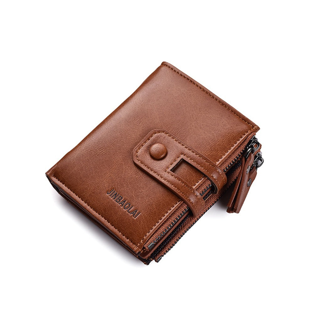 Buckle Retro Men&#39;s Wallet Wallet Multifunctional