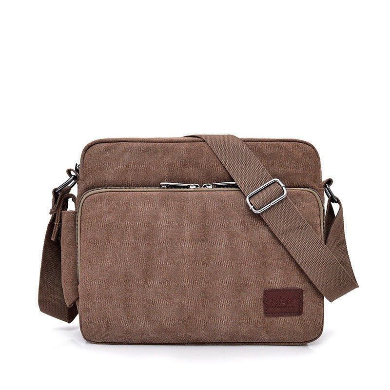 Manjianghong new canvas bag bag bag retro trend of men&#39;s business Metrosexual inclined shoulder bag foreign trade package