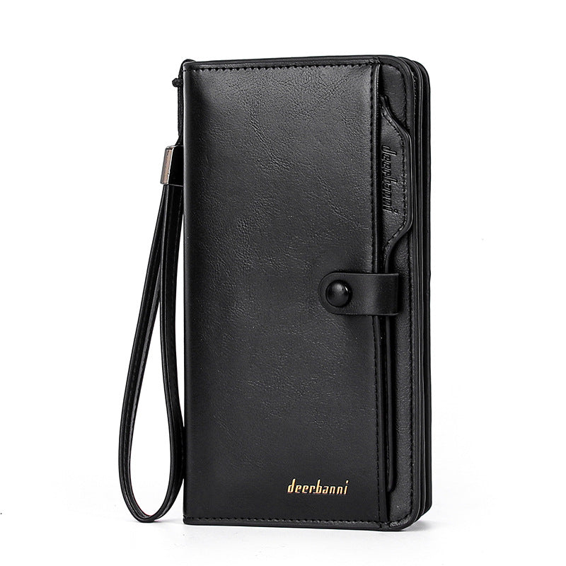 Men&#39;s Portable Wallet Long Zipper Multi Function