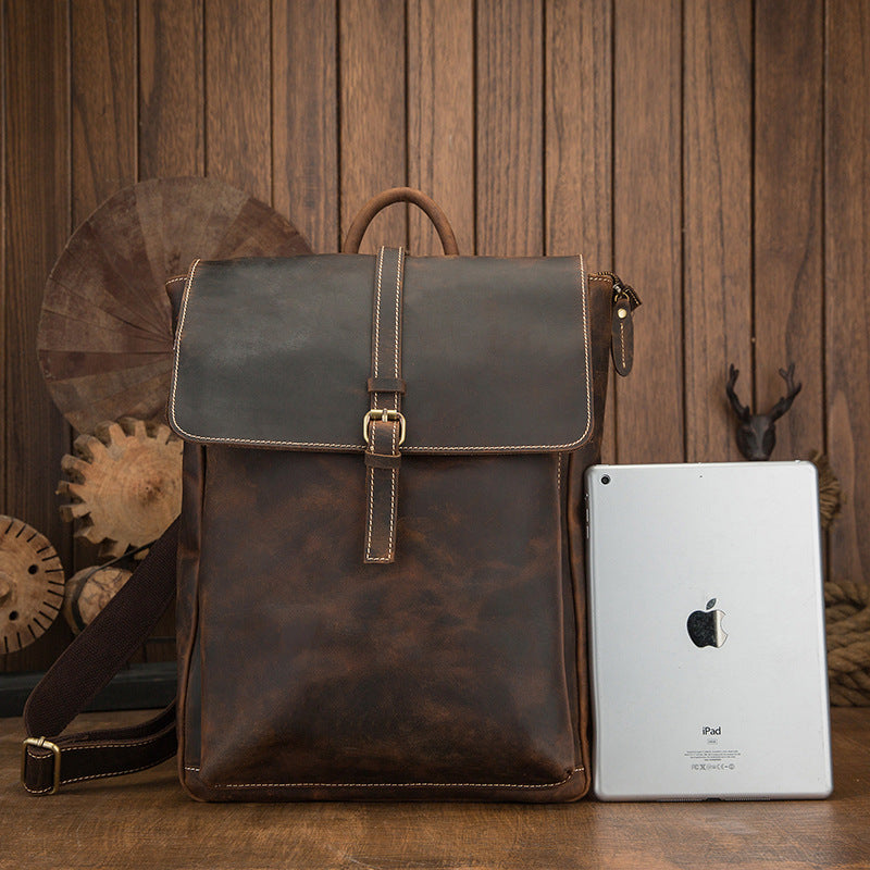 Cowhide backpack